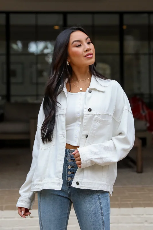 Iconic Travels Cream Denim Jacket Lace Jacket Ribbed Jacket Sequined Jacket