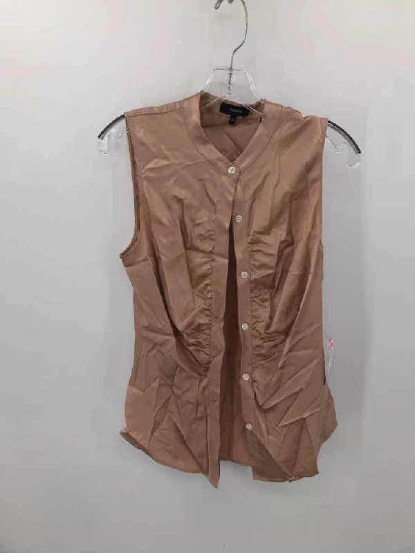Pre-Owned Theory Tan Size Medium Tank Top cotton tank top