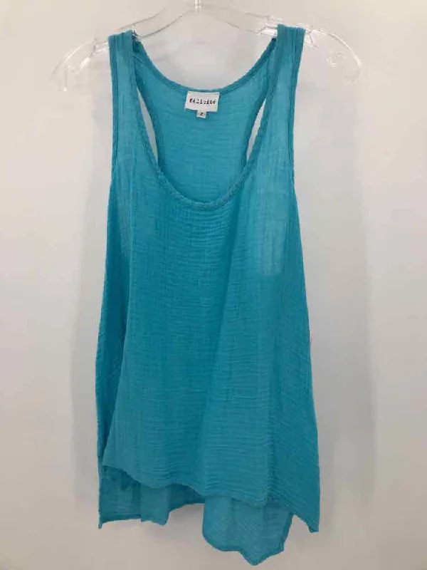 Pre-Owned Felicite Blue Size 2 Tank Top high neck tank