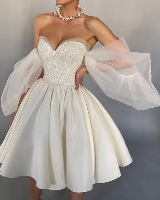 A Line Party Dress Short Homecoming Dress,WD5755 Mermaid Tail Wedding