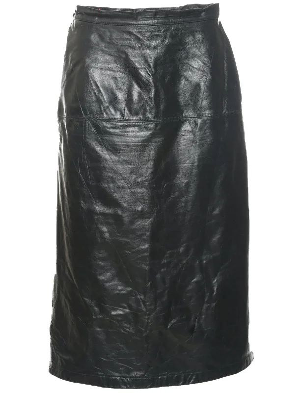 Wilson Leather Maxi Skirt - M wool skirt thick