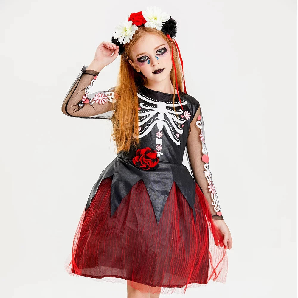 Advbridge Halloween Scary Women's Cosplay Dresses Skull Witch Day of the Dead Vintage Sleeveless Party Dresses Pencil Length Work Advbridge Halloween Scary Women's Cosplay Dresses Skull Witch Day of the Dead Vintage Sleeveless Party Dresses Pencil Length Work