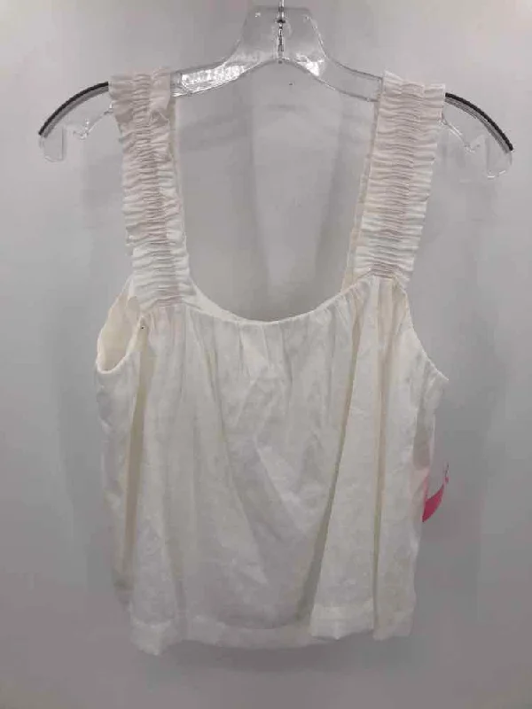 Pre-Owned Monte White Size Small Tank Top lace tank top
