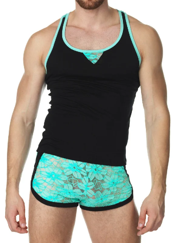 The Lacy Racer Tank lime green tank