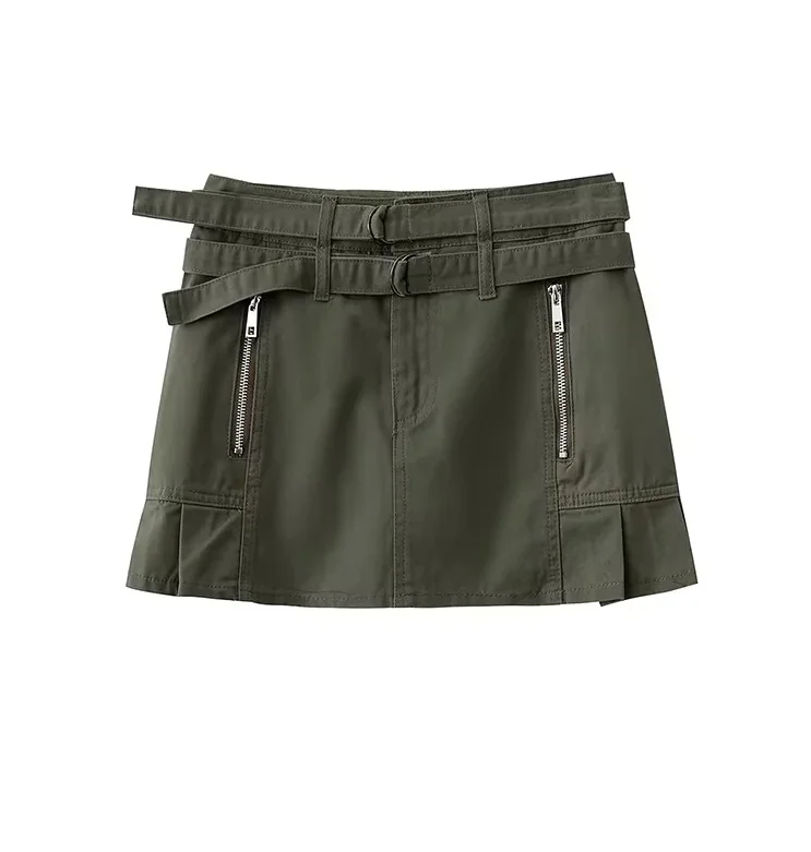 Runwaylover 1637 Front Zipper 2023 Ladies Sexy High Waist Mini Skirt high waist skirt