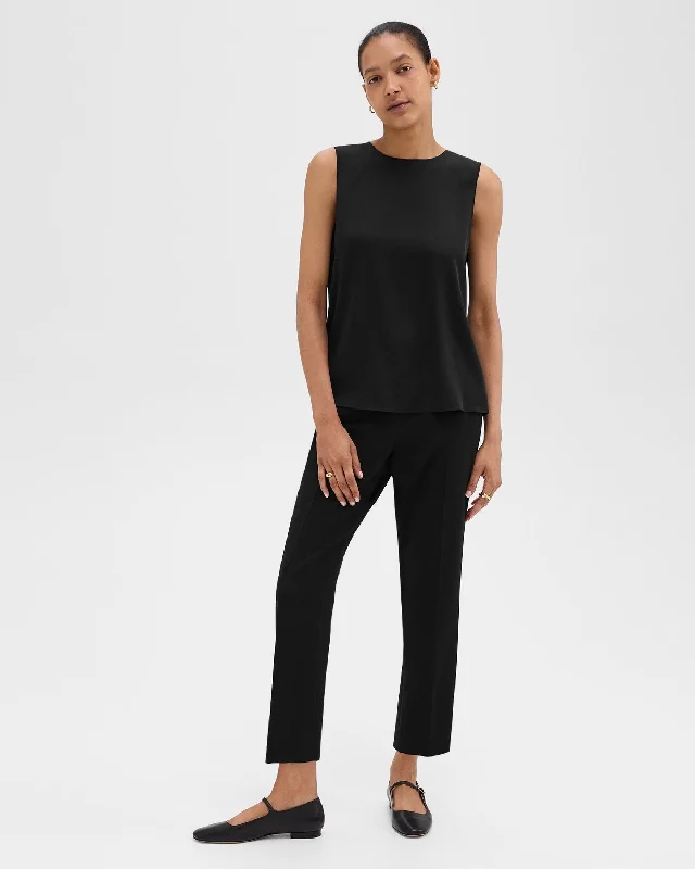Treeca Pull-On Pant Admiral Crepe Black - Theory Women Trendy Palazzo Pants