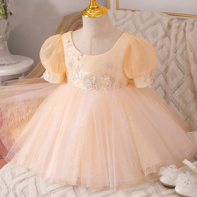 Baby Girl Dress Toddler Ball Gowns Princess Party Dress Lovely Lace Bow Fluffy Flower Girl Dress High-Low Hemline Casual Baby Girl Dress Toddler Ball Gowns Princess Party Dress Lovely Lace Bow Fluffy Flower Girl Dress High-Low Hemline Casual