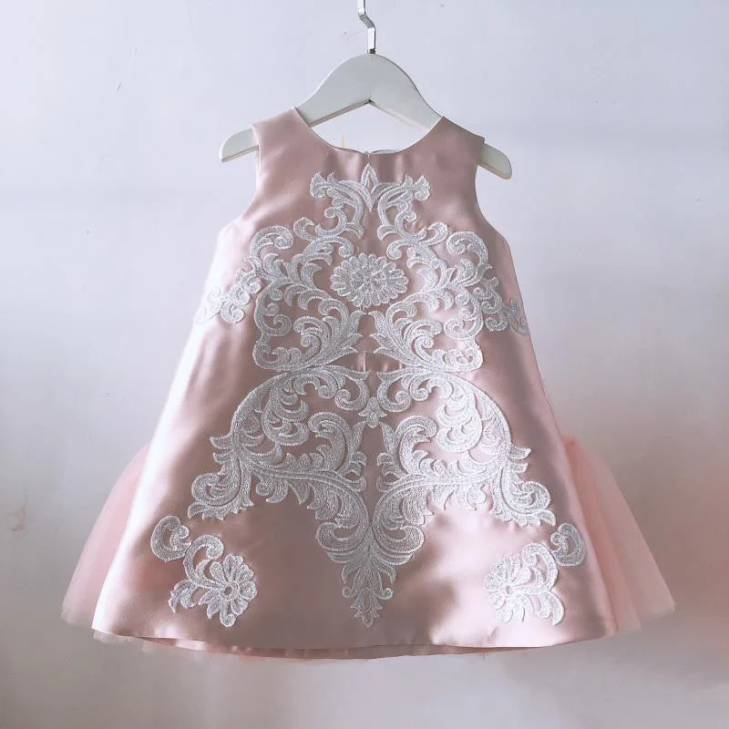 Baby Girls Baptism Flower Girl Dress Toddler Birthday Party Dress Tunics Evening elegant Baby Girls Baptism Flower Girl Dress Toddler Birthday Party Dress Tunics Evening elegant