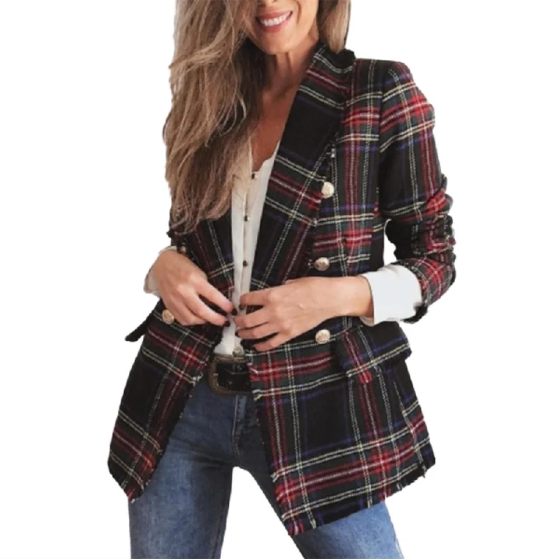 Plaid Women Blazer Coat Retro Button Lattice Jacket Blazer Female Casual Coats Green Red chaqueta mujer пиджак женский Faux Fur Jacket Real Fur Jacket Shearling Jacket Plaid Women Blazer Coat Retro Button Lattice Jacket Blazer Female Casual Coats Green Red chaqueta mujer пиджак женский Faux Fur Jacket Real Fur Jacket Shearling Jacket