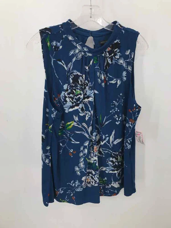 Pre-Owned WHBM Blue Size Large Tank Top fashionable tank top