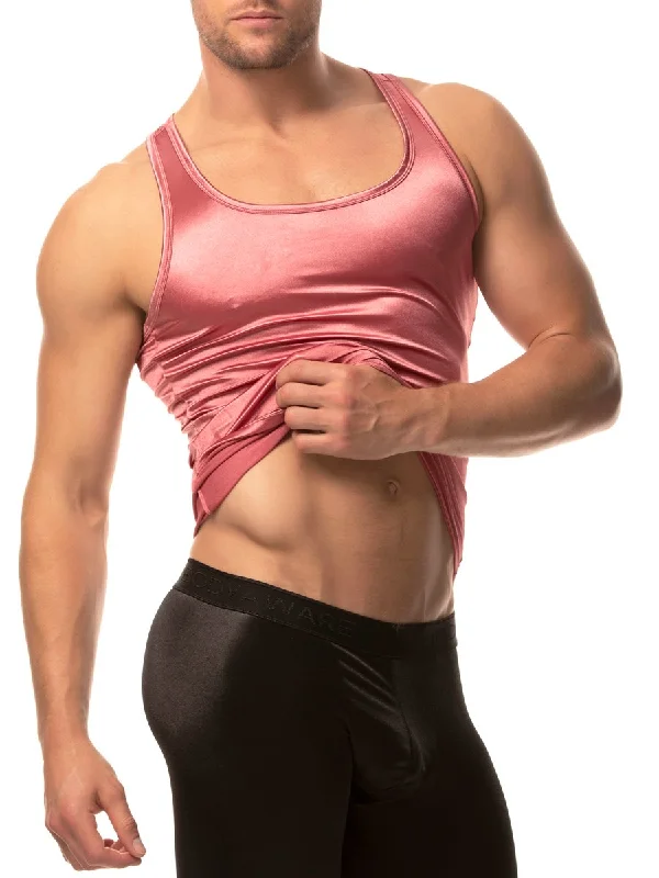 The Smooth Satin Tank beige tank top