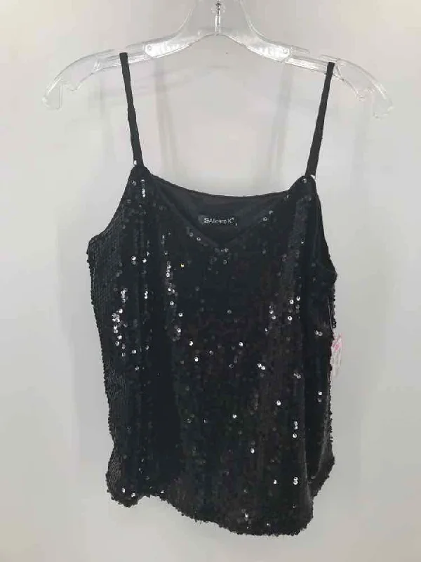 Pre-Owned Allegra K Black Size Small Sequin Tank Top coral tank top