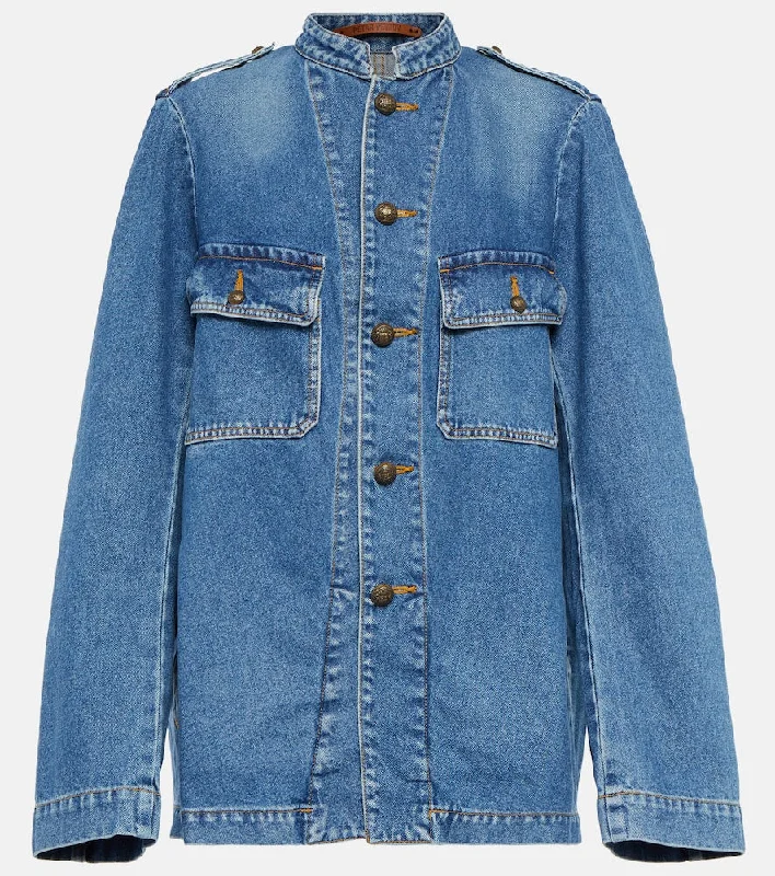 Petar Petrov Minor denim jacket Zippered Jacket Buttoned Jacket Snapped Jacket