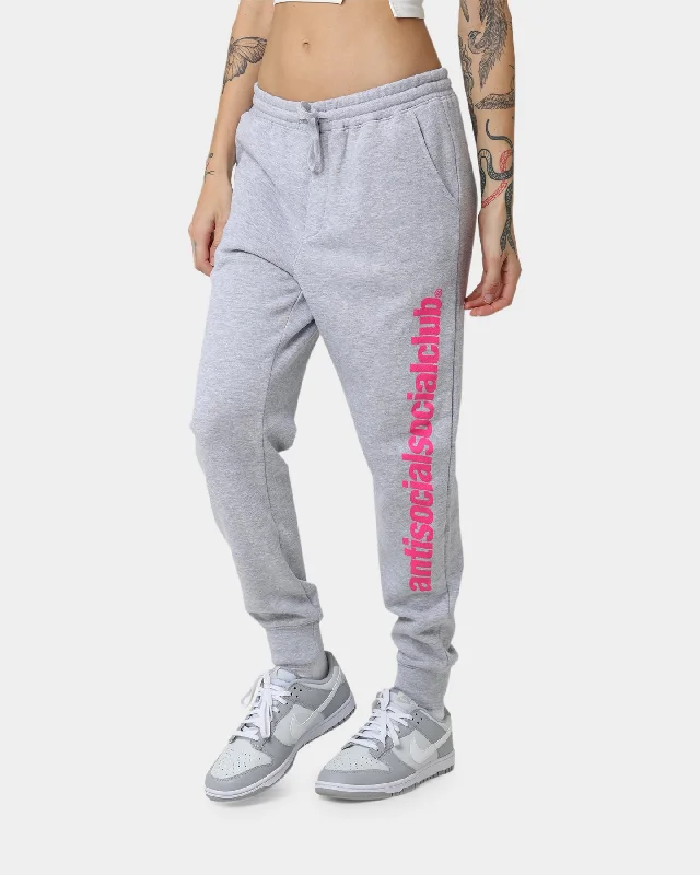 Anti Social Social Club Official Sweat Pants Grey Casual Drawstring Pants