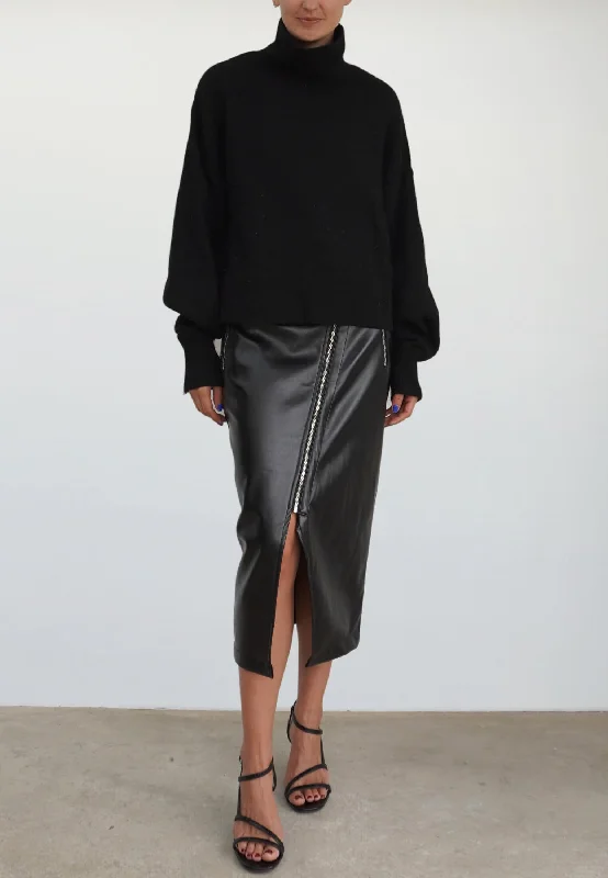 DESTINATION SKIRT BLACK corduroy skirt cozy