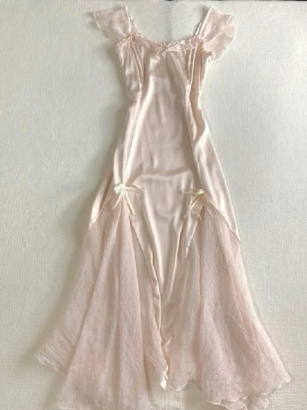 Light Pink A-Line Satin Girly Long Party Dress Birthday Outfits, DP3159 Tunics Hiking breathable Light Pink A-Line Satin Girly Long Party Dress Birthday Outfits, DP3159 Tunics Hiking breathable