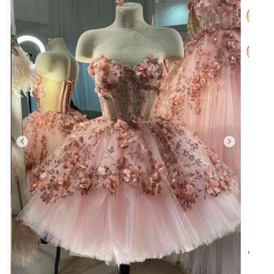 Hand Made Flowers Homecoming Dresses, 3d Flowers Party Dress, Sweetheart Evening Gowns,DS4409 Tunics Yoga stretchy Hand Made Flowers Homecoming Dresses, 3d Flowers Party Dress, Sweetheart Evening Gowns,DS4409 Tunics Yoga stretchy