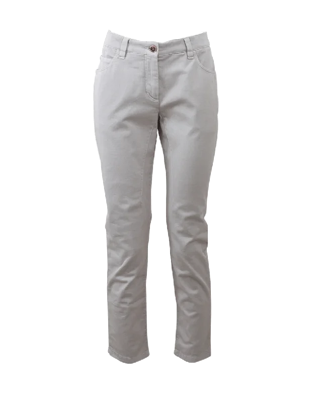 Loose Fit Denim Riding Pant High-Waist Yoga Pants